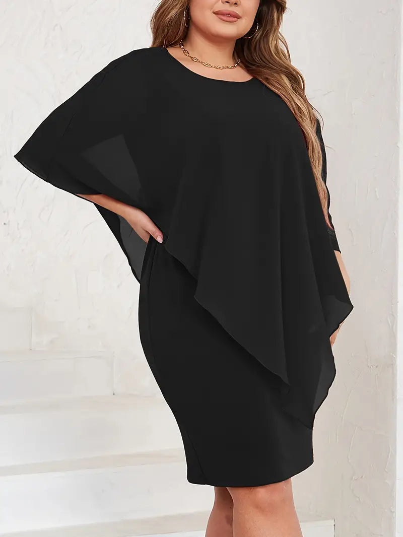 Asymmetrical Sleeve Dress