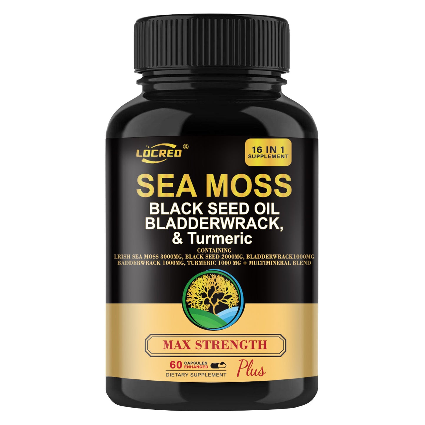 Black Seed Oil Bladder Wrack Turmeric 16-in-1 Supplements