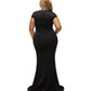 V neck beaded elegant formal evening dress