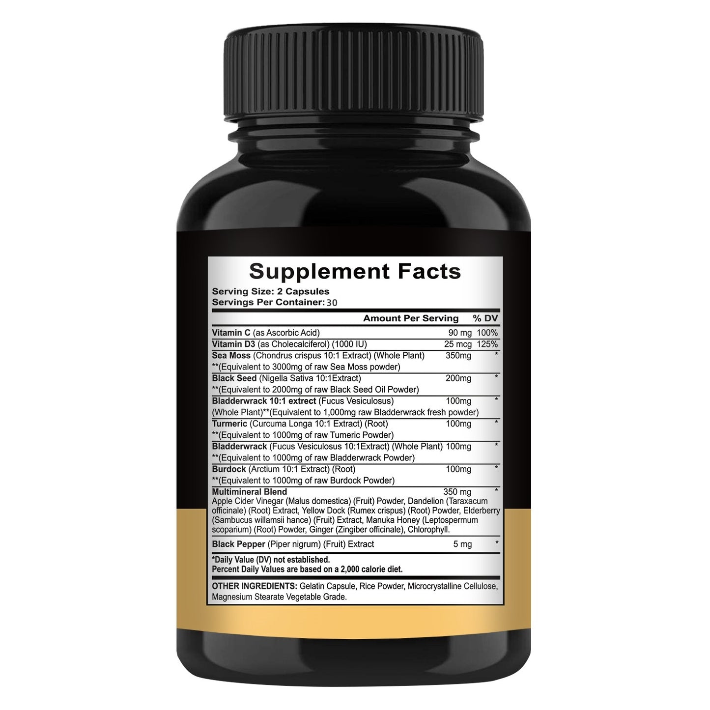 Black Seed Oil Bladder Wrack Turmeric 16-in-1 Supplements