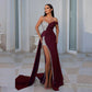 Elegant Heavy Work Gilding Split Expansion Skirt Dress